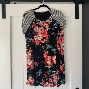 Pink Blush Floral Maternity Tunic